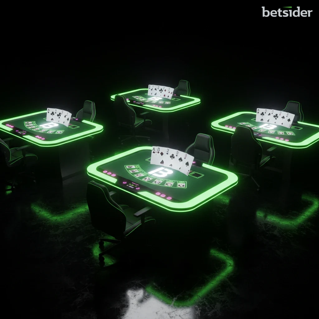 Un tavolo di Blackjack online che mostra più mani giocate simultaneamente.