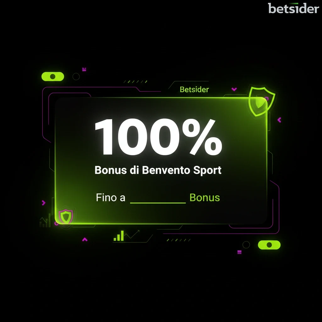 Schermata del bonus di benvenuto per le scommesse sportive su Betsider