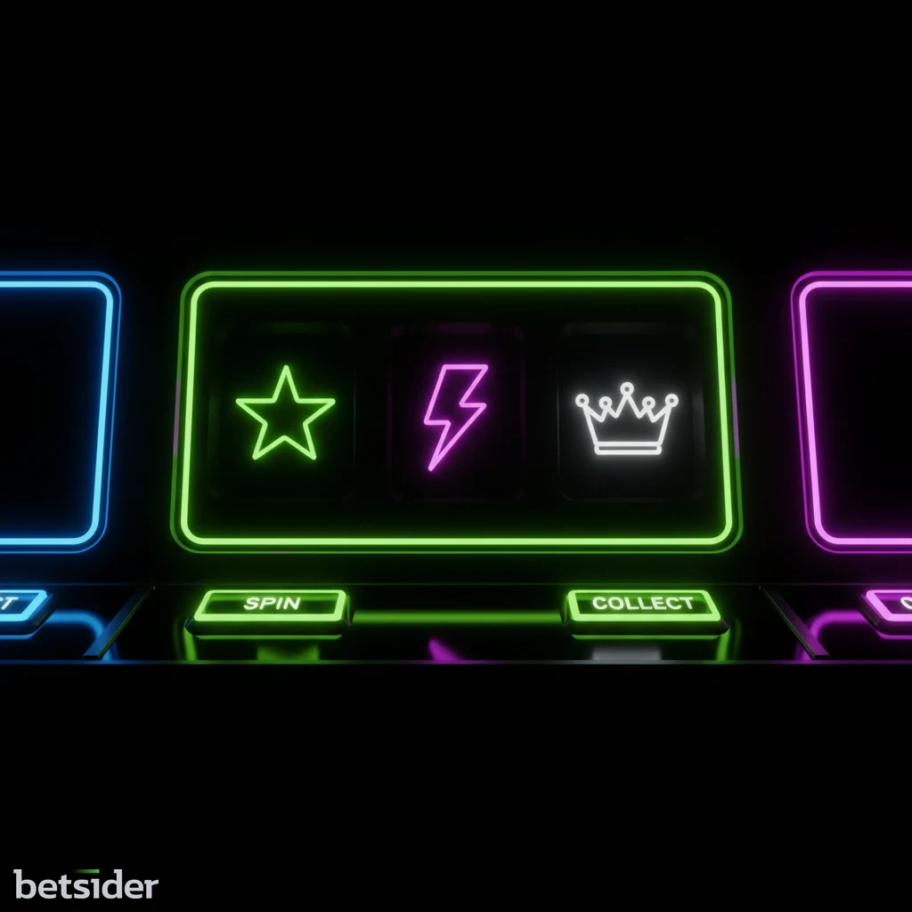Schermata di una slot machine classica a tre rulli con simboli tradizionali come BAR, 7 e ciliegie.