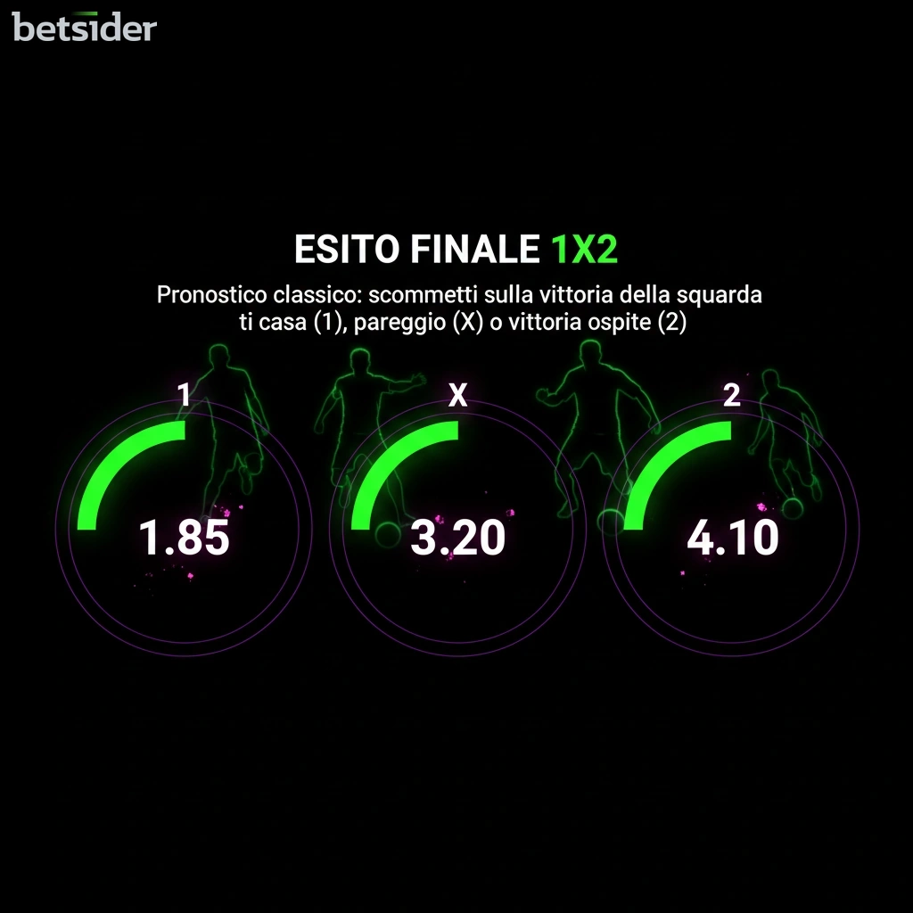 Icona del mercato di scommessa 1X2 sull'esito della partita.