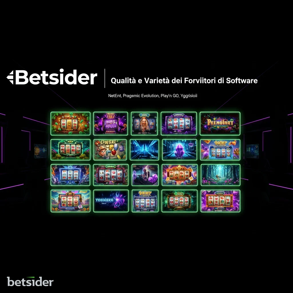 Lobby dei giochi del casinò online Betsider con una griglia di slot machine di vari provider.